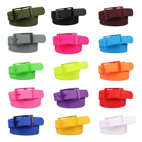 Simple Adult Unisex Waist Belt Matte Vintage Buckle Silicone Fashion Rectangle Buckle Belt for Security Checking3