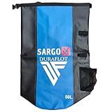 DURAFLOT Mochila Estanca Sargox Waterproof 2 – 50L | Petate Impermeable con Respaldo y Portacañas, Flotante y Resistente al Salitre | Ideal para Pesca, Playa y Kayak