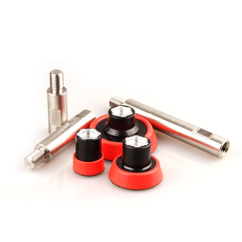 3 Pcs M14 Thread Rotary Polisher Extension Rod Shaft with 3Pcs Backing Plate Holder 1.2/2/3inch for Car Care Detailing Polishing - (Color: 3 Inch 1 Pcs)