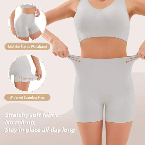 YADIFEN 3 Pack Slip Shorts for Women Under Dress, Anti Chafing Underwear Seamless Shaping Boyshort Panties Comfy Shorts - Image 4