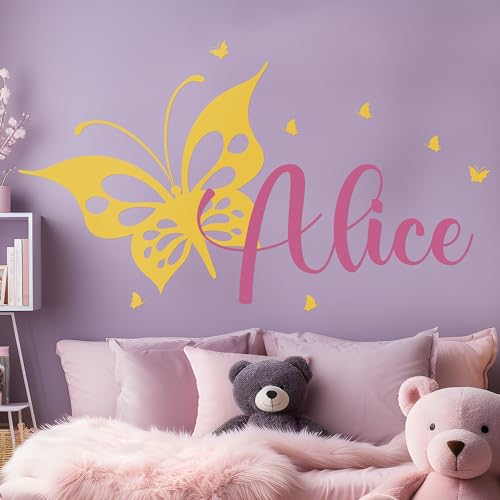 Vinilo Decorativo Mariposa Personalizado 22x14 Pulg