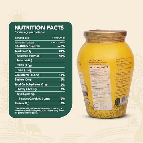 Image of Anveshan A2 Gir Cow Ghee Bilona Method 1Liter, Traditional Bilona Method, Cultured, Immunity Booster, Pure, Natural, Healthy, Fresh, Lactose And Gluten Free