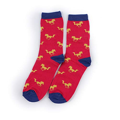 Chaussettes Femmes,1 Paire d'automne Hiver Chaussettes Femmes Coton Jacquard Animal Amusant À Rayures Colorées Chromatique Longues Chaussettes pour Femmes,Couleur3 Cover