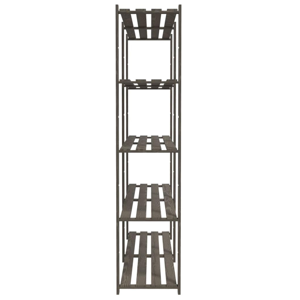 Générique Support de Rangement à 5 Niveaux Gris 170x38x170 cm Bois de pin,Entreprise & Industrie,Stockage Industriel,Étagères industrielles,373384