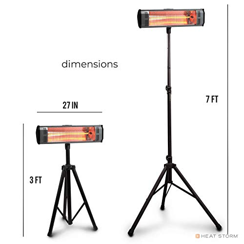 Heat Storm Hs-1500-Tt Infrared, 7 Ft Cord, Tripod + Heater, Black #TOP4