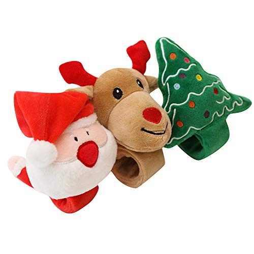 tianluo Juguete de Peluche Elk Ciervo Santa Claus Árbol De Navidad Juguete De La Pulsera Pulsera Correa De La Mano Regalo