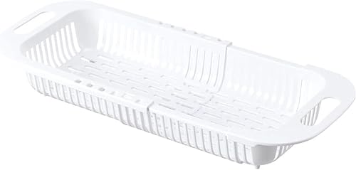 Miniatura 8 de 2 cestas coladoras sobre el fregadero cesta de drenaje retráctil para lavado de frutas y verduras colador ajustable sobre el fregadero para cocina