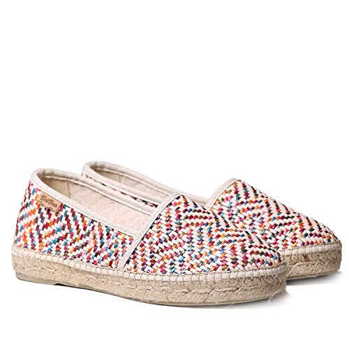 ALMA-MS - Women's raffia espadrille flat espadrilles