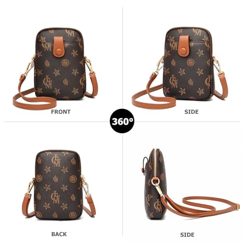 Image of myfriday Vintage Crossbody Phone Bag for Women, Small PU Leather Shoulder Purse and Handbag