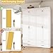 LABROSKIA Armoire Wardrobe Closet with Doors: 89