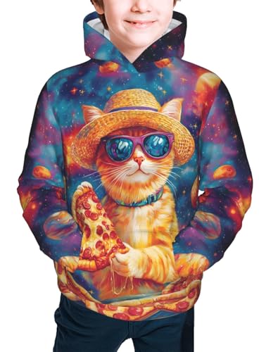 Kids Novelty 3D Printed Sweatshirt Girl Boy Galaxy Pullover Hoodies2