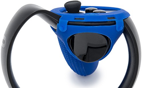 Controller Skin for Oculus Touch v1 by Asterion Products - (NOT for New Quest/Rift-S) Premium Gel Shell silicone protection covers featuring Low-Profile Friction Studs (set of 2) BLUE