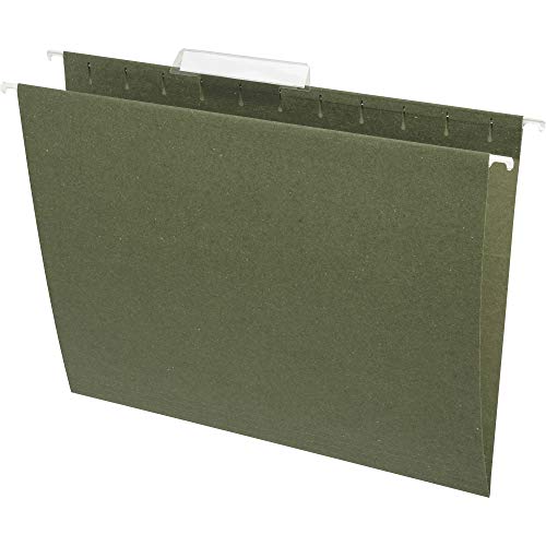 Business Source, Bsn17532, 1/3 Cut Standard Hanging File Folders, 25 / Box, Standard Green #TOP3