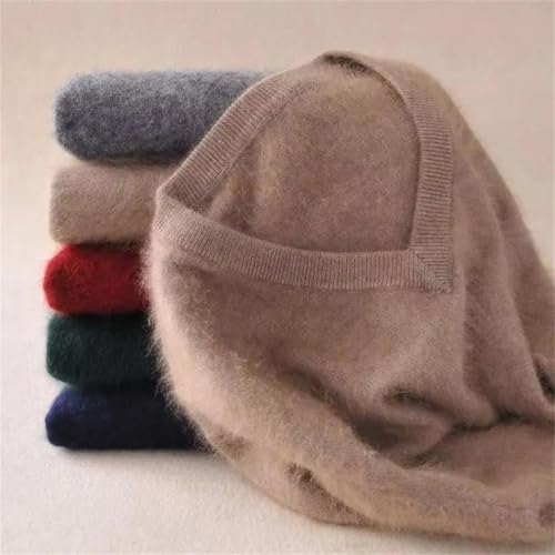 Men's V-Neck Knitted Sweater Thickened Pullover Warm Casual Plus Size Fall Winter Base Layer Top2