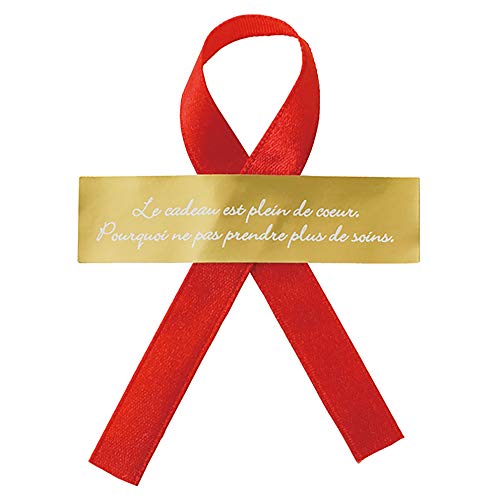 ギフトシール 赤 サテンリボン付 CHE-2S