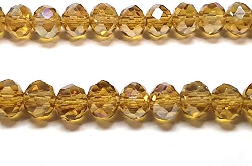 Czech Crystal Glass Beads, CZ Bohemian Faceted Rondelle Glass Beads, 4/6/8/10 mm, Choice of Colours (Red, 4x3 mm)