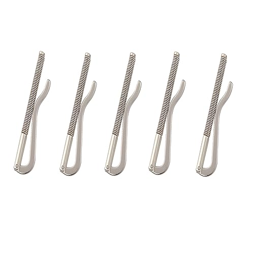 Leadigol 5PCS Spring Money Clip,Stainless Steel Money Cash Clip Metal Money Clip Portable Clamp Holder