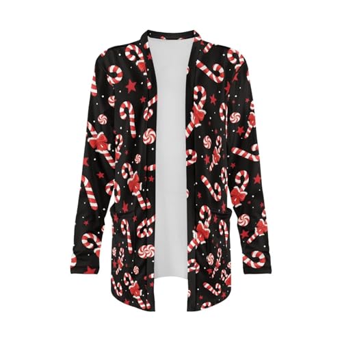 Image of Biyejit Women's Long Sleeve Open Front Cardigan Casual Loose Lightweight Cardigans with Pockets Drape Cardigan