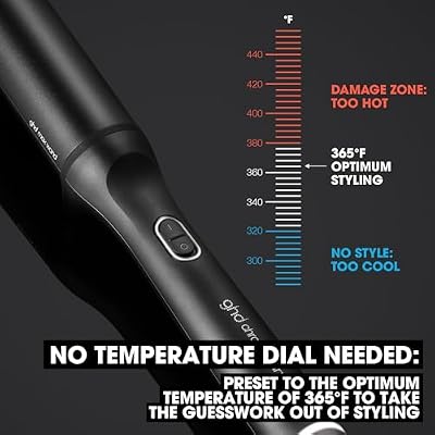 ghd Chronos Curve Curling Irons and Wands - Frizz-Free Curls with Responsive Technology & Automatic Sleep Mode