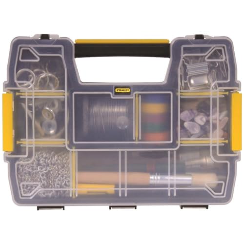 STANLEY SortMaster Organizer Box With Dividers, Light, 1-Pack (STST14021)