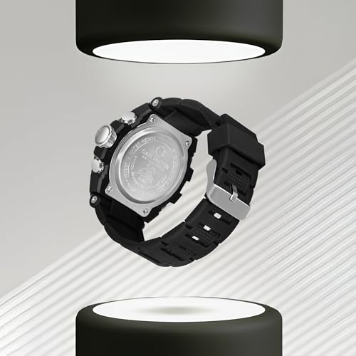 Image of Carlington Analog-Digital Sports Watch Chronograph, Dual Time,Alarm, Stopwatch, Calendar, Water-Resistant, Shock-Resistant, Back Light Display. The Perfect Watch for Men-CT9140 Series