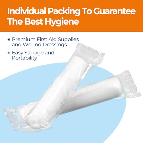 Image of Gauze Rolls Bandages 6 inch x 4.1yds, Conforming Stretch Gauze Bandage 6 Inch, 24 Rolls Individually Wrapped Includes Medical Tape