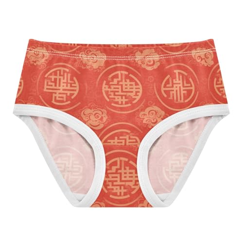 Girls' Training Panties Breathable Underwear for Young Girls Plaid Pattern with Cultural Elements