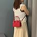 Small crossbody tote bags for women faux leather cute clutch mini purses and handbags (Red)
