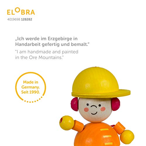 Elobra 128282 - Lampadario per camera dei bambini, forma a gru, in legno, colore: giallo - Image 4