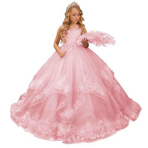 Flower Girl Dress Lace Flower Girl Dresses Tulle Appliques Princess Pageant Dress