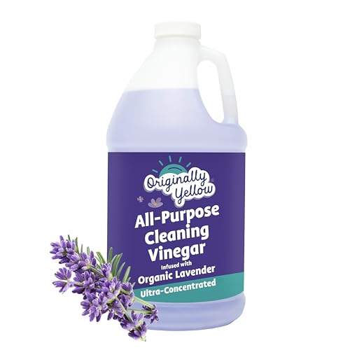 Originally Yellow All-Purpose Cleaning Vinegar for Home Floor Cleaning Solution with Distilled Vinegar | Infused with Organic Lavender | Plant-Based House Cleaning Supplies 1.89 L (1-Pack)