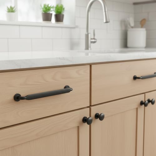Alzassbg Matte Black Cabinet Pulls and Handles 6 Pack, AL3503MB by Alzassbg - Used condition - Image 3