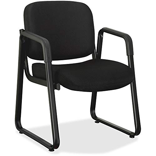Image of Lorell Fabric Guest Chair, Black