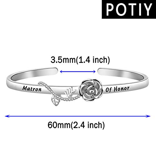 POTIY Matron of Honor Gift Bracelet Maid of Honor Bracelet Bridesmaid Jewelry Gift Matron of Honor Gift Jewelry Wedding Party Gift2