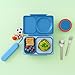 Omie OmieBox Travel Utensil Set | Fork and Spoon with Case for Easy Travel | Stainless Steel Fork and Spoon (Blue)
