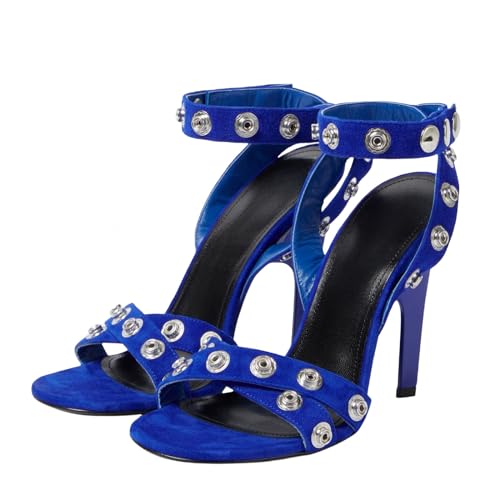 Women's Heeled Sandals Open Toe Wrap Around High Heels Strappy Cross Patchwork Leather Buckle Sandals Comfortable Party Dress Shoes