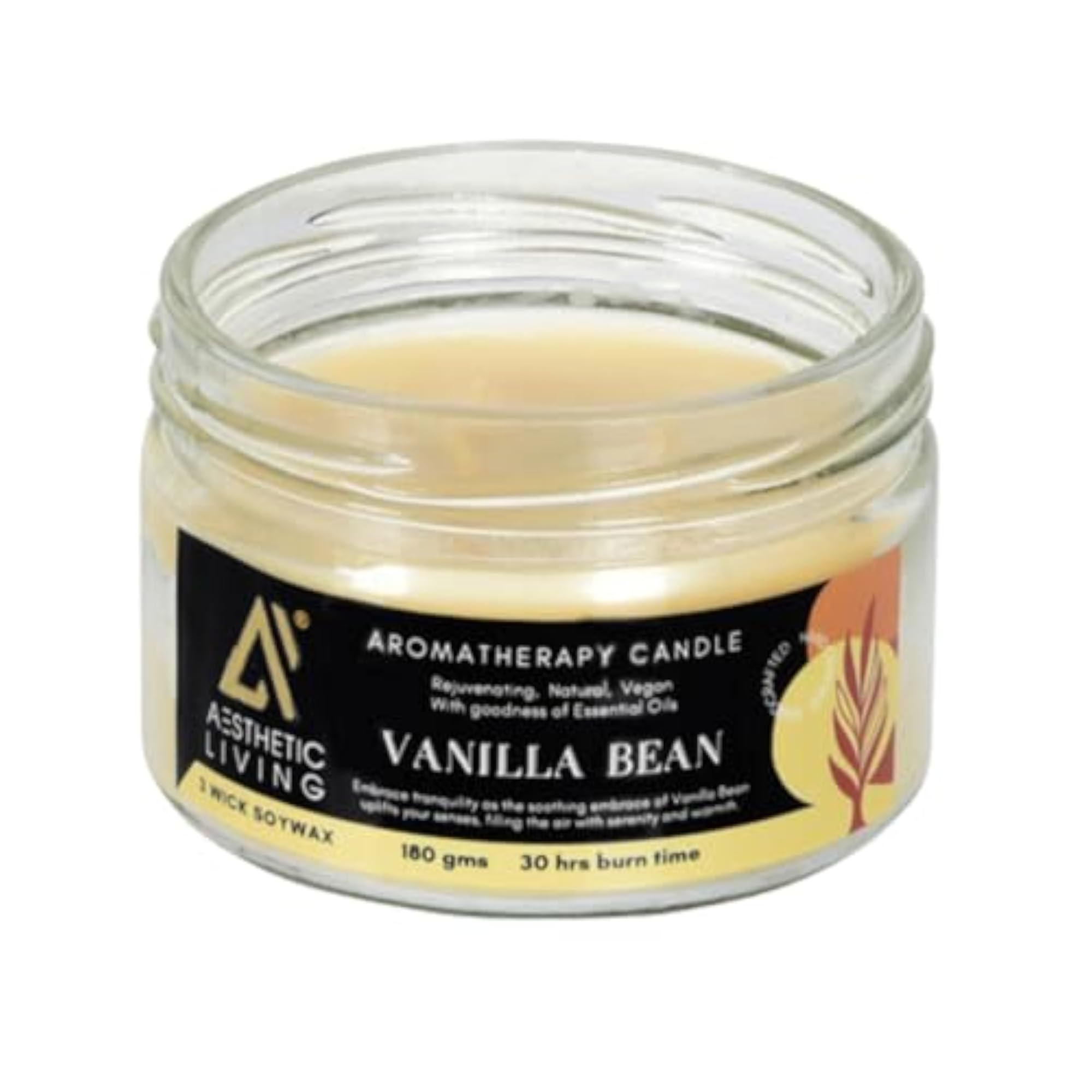Vanilla Bean 3 Wick Soy Wax Candle, Luxury Home Décor
