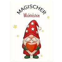 Wichtel Geschenke Set - (Wichtelstein + Karte + Organzasäckchen), Wichtelzubehör, Wichtel Geschenke Kinder, Wichtelstein Als Geschenk Und Wichtel Zubehör Weihnachten, Glücksbringer Für Jungen Mädchen