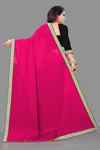 Sari de georgette ligero para evitar el calor en ceremonias con blusa 2