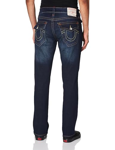True Religion Men's Ricky Straight Leg Jeans, Dark WASH Muddy Waters, 313