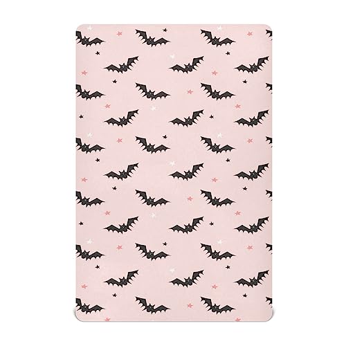 Image of Kigai Bats Baby Fitted Crib Sheet Soft Breathable Crib Sheet for Standard Crib Mattress Cozy Toddler Play Playard Sheets 39 x 27 x 5 Inch