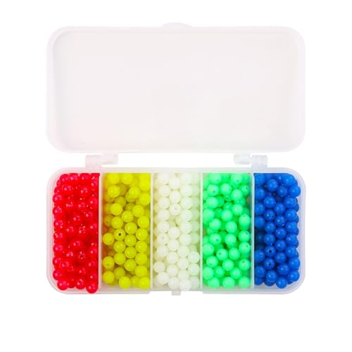 Set de 500 cuentas de pesca de plástico duro en caja miniatura 1