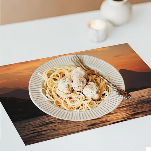 Set de table isolant en vinyle antidérapant facile à nettoyer pour table de cuisine - 8