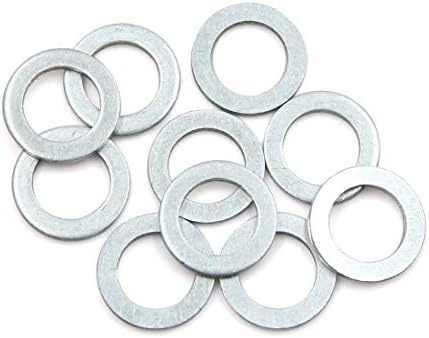 20-Pack Oil Crush Washers – Drain Plug Gaskets, 8mm ID X 12mm OD, Aluminum Alloy By Uauto1