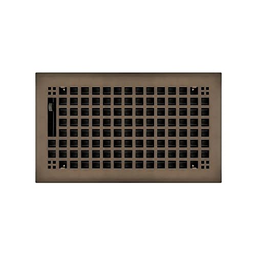 Oil Rubbed Bronze Plated Steel Rockwell Register for Floor/Wall Use - 6" x 10"