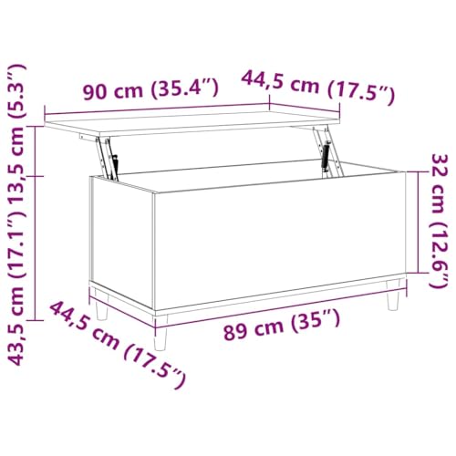 Table basse chêne marron gain de place pour optimiser les petits salons - 3