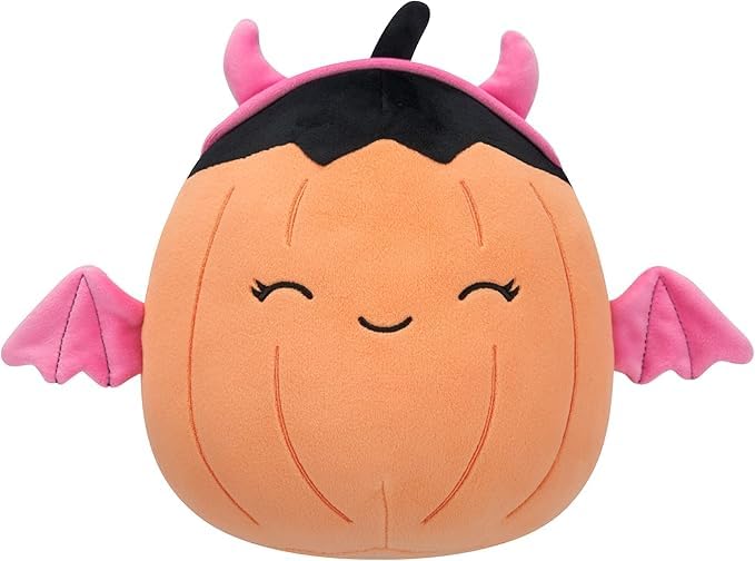 Squishmallows Original 7.5 Inch Margie Pumpkin in Pink Devil Costum Halloween