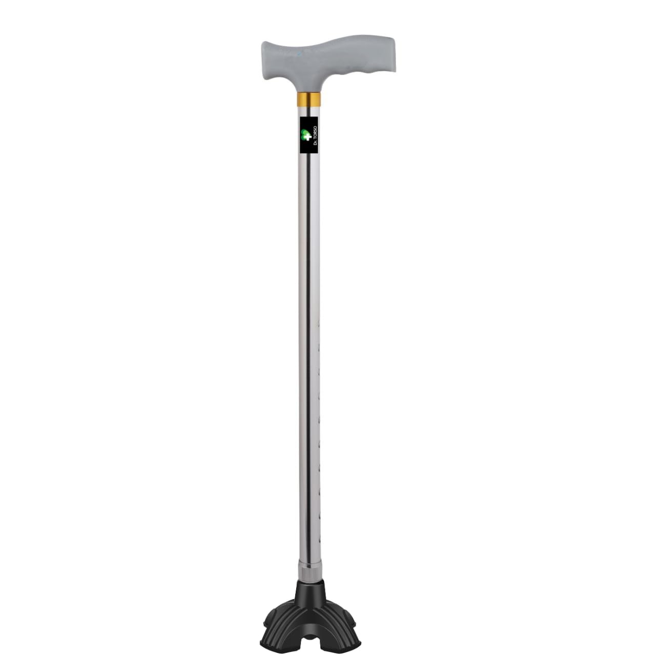 Dr. TORSO Self Standing Base (Single Leg) Strong Walking Stick with Adjustible Height, Mild-Steel Body for Men/Women, Patients, Old People (Silver) (B0CN2L6Q5D) Amazon Price History, Amazon Price Tracker