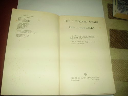 The hundred years B0006ANJBQ Book Cover