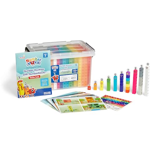 hand2mind Number Routines with Numberblocks Class Set Preschool Learning Activities Math Manipulatives Kindergarten Counting Blocks Linking Cubes Kids Educational Toys